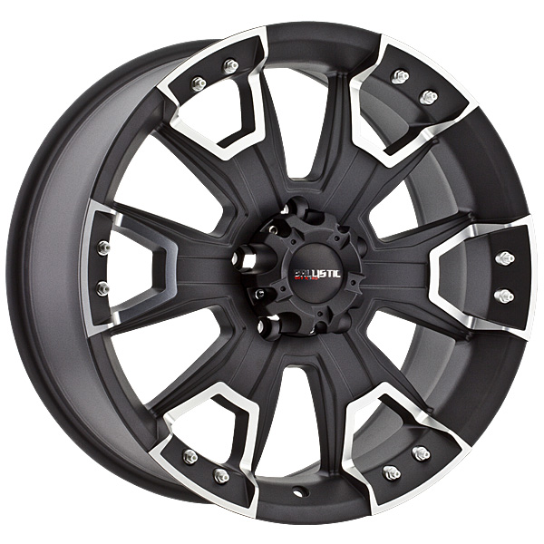 18" Ballistic Offroad Series 904 Black w/ 33" Tires Package