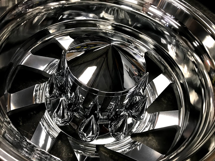 26x8.25 Custom Cut Direct Bolt Phantom 10 Lug Dually Wheels Package