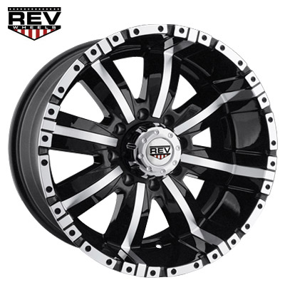 REV WHEELS Dirty Harry 808 Gloss Black Machined