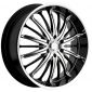 20" Akuza Road Concepts Series 761 Black and Machined Package