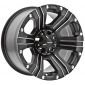 17" Ballistic Offroad Series 902 Black w/ 33" Tires Package