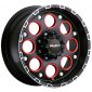 17" Ballistic Offroad Series 813 Black w/ 33" Tires Package