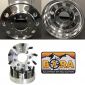 22x8.25 Classics 10 Lug Dually Wheels & Aluminum Adapters Package