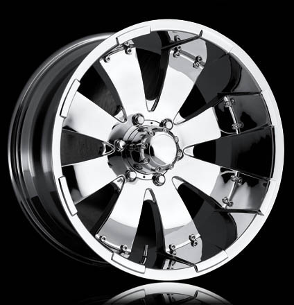 Ultra Wheel 243S Mako Silver Wheel with Painted 17 x 8. inches /8 x 6 inches, 10 mm Offset 