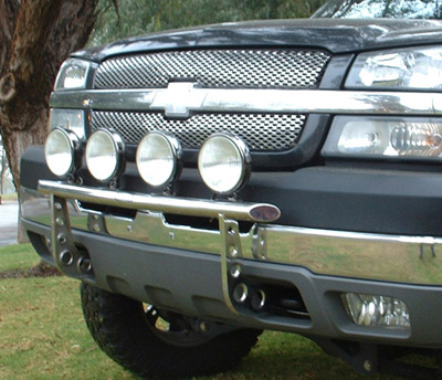 CHEVY	07-08	Silverado HD2500/3500 2WD / 4WD (minor trimming)	Light Bar w/4 mounting tabs	Polished Stainless	75-23130