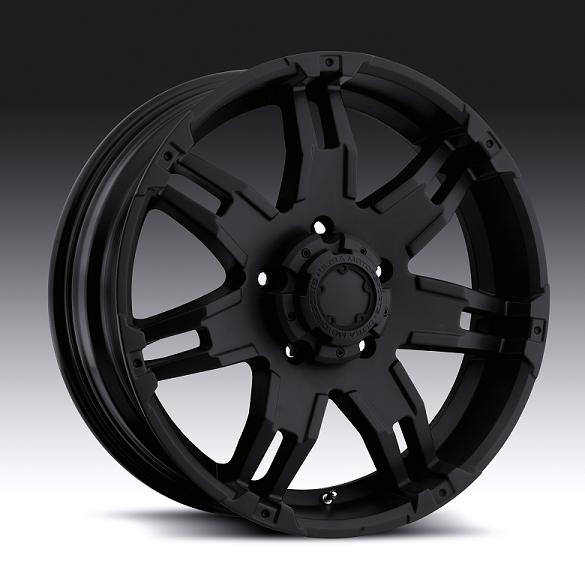 17" Ultra Series 238 Matte Black Gauntlet w/ 33" Tires Package