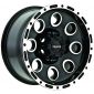 17" Ballistic Offroad Series 044 Black w/ 33" Tires Package